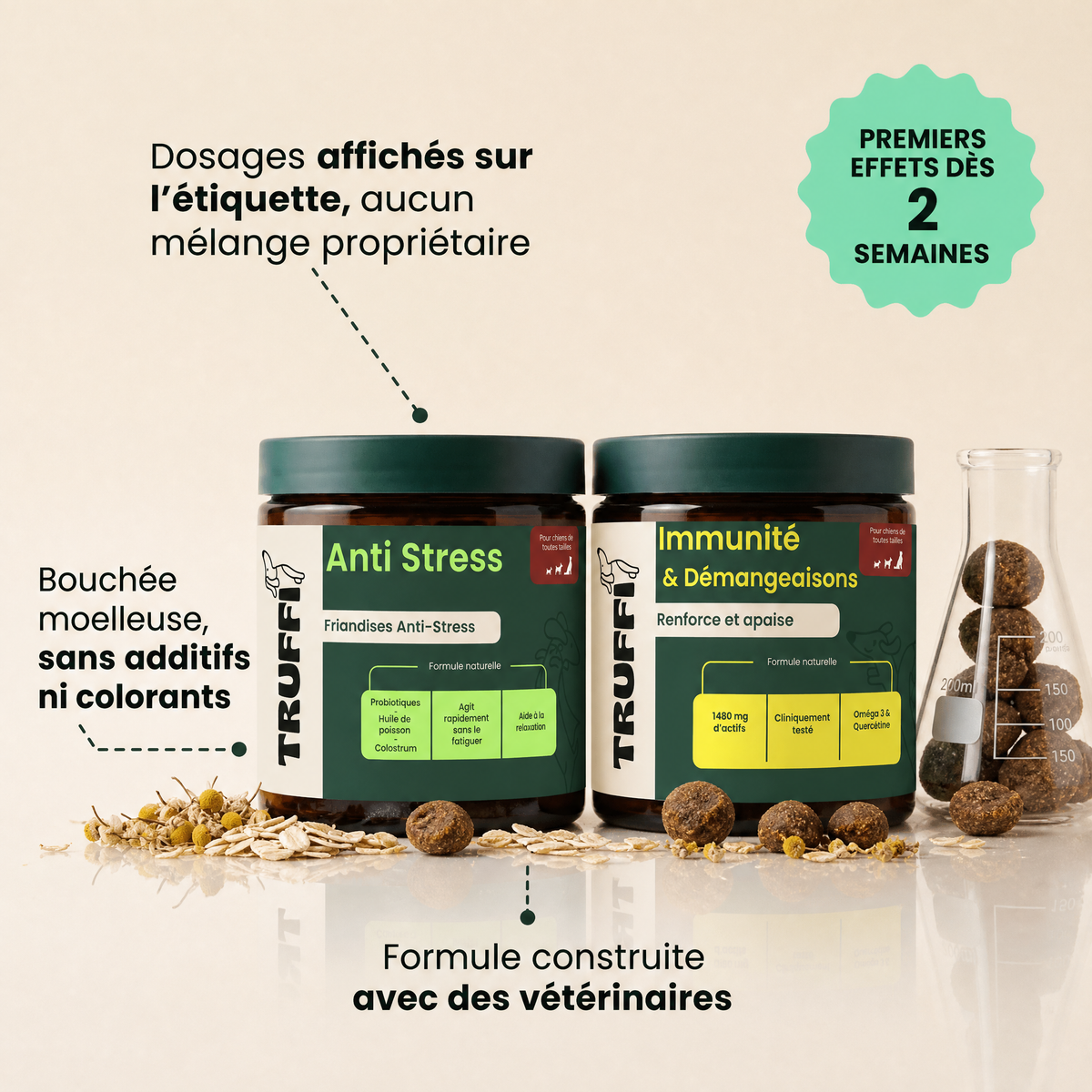 Protocole Sérénité : dosages affichés, sans additifs ni colorants